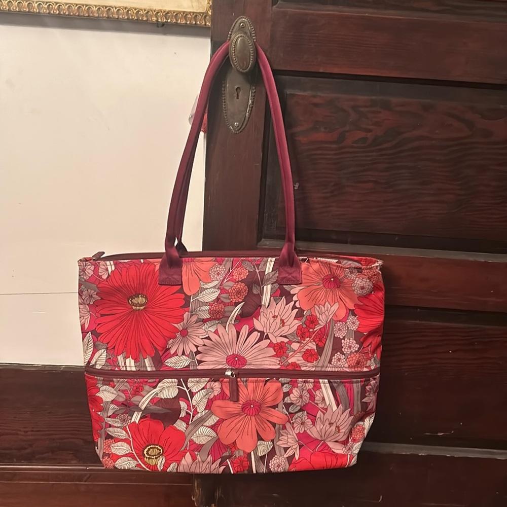 VERA BRADLEY EXPANDABLE Bohemian Blooms NEW travel weekender Bag - Picture 4 of 11